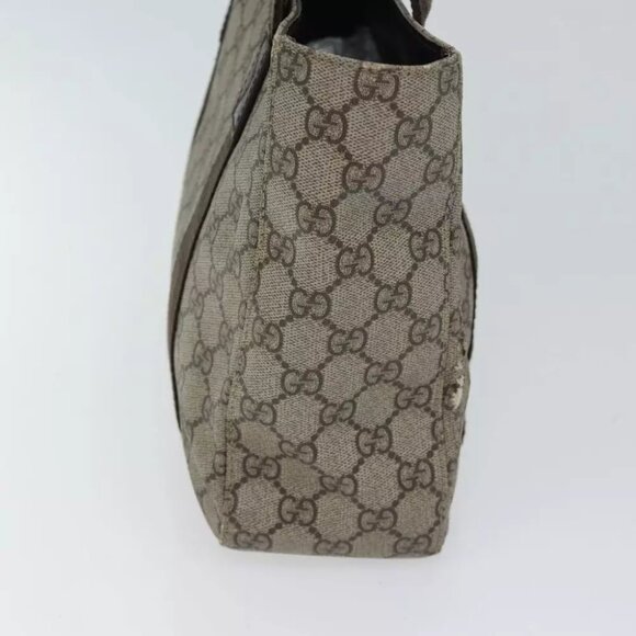 GUCCI GG Supreme Hand Bag PVC Beige Auth - Picture 3 of 7